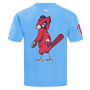 Pro Standard Men's St. Louis Cardinals License Plate Short Sleeve Tee-Light Blue