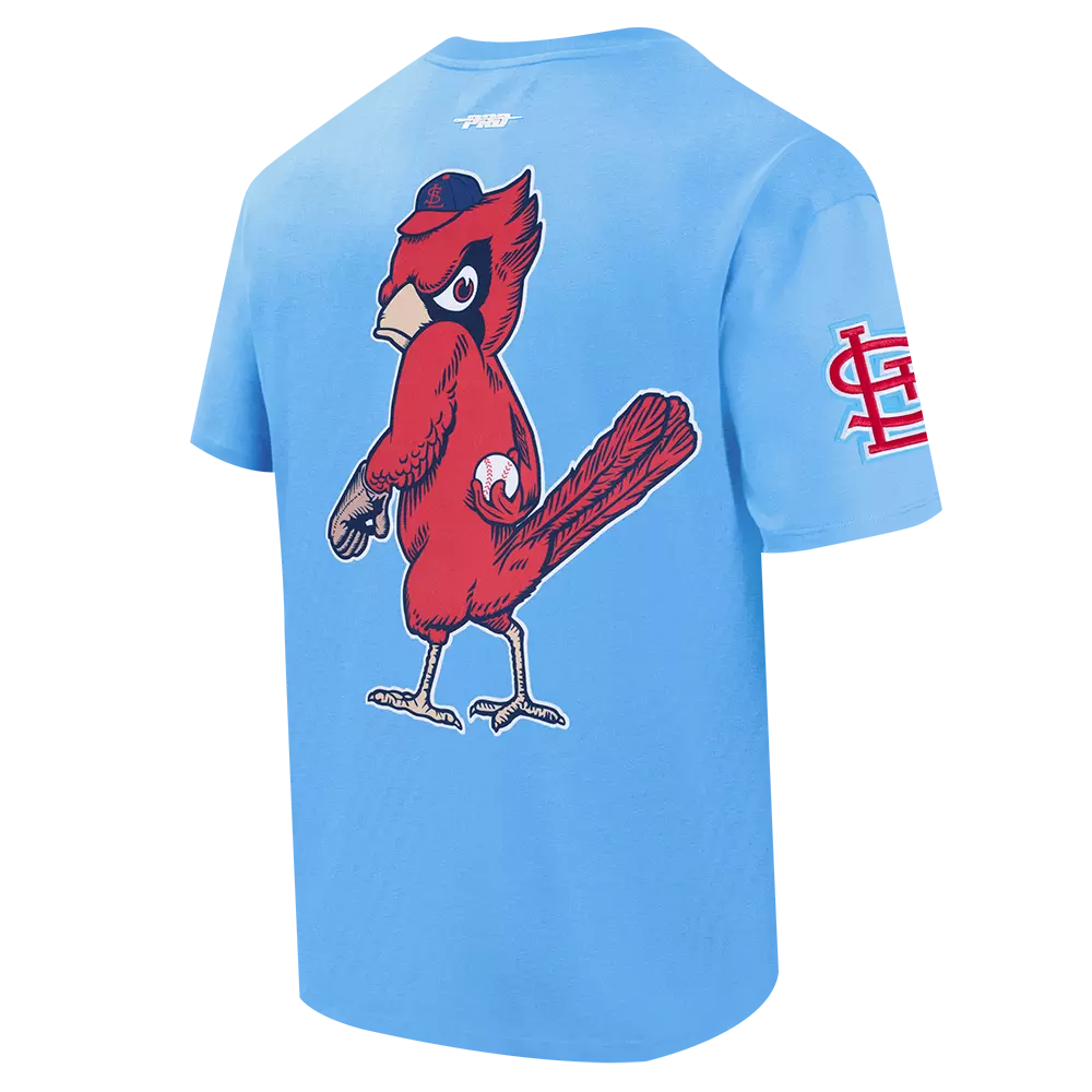 Pro Standard Men's St. Louis Cardinals License Plate Short Sleeve Tee-Light Blue - LT BLUE