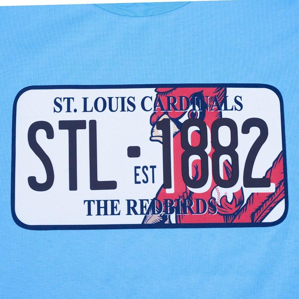 Pro Standard Men's St. Louis Cardinals License Plate Short Sleeve Tee-Light Blue - LT BLUE Thumbnail View 7