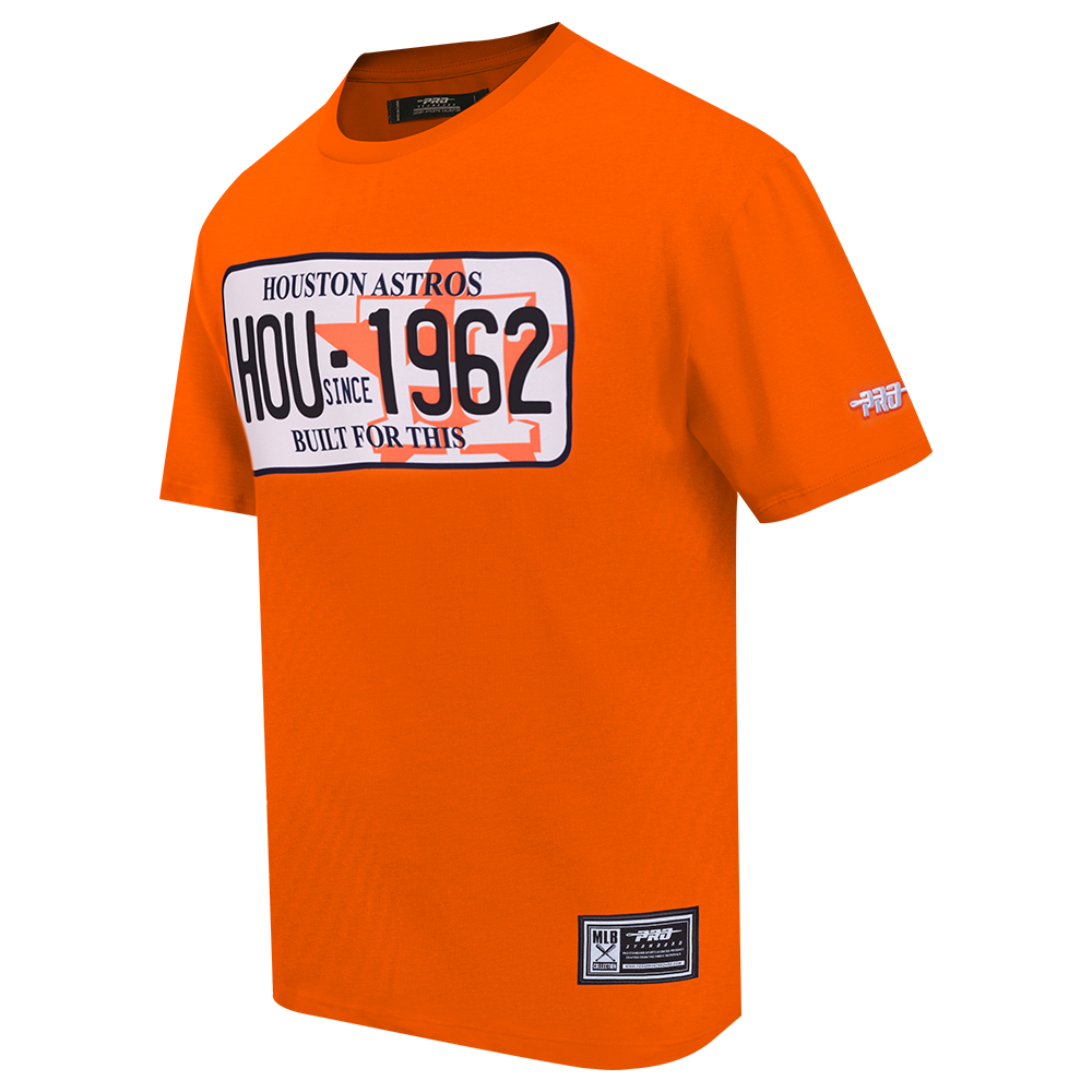 Pro Standard Houston Astros License Plate Short Sleeve Tee-Orange - ORANGE Thumbnail View 3