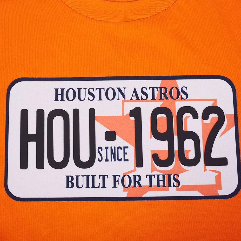 Pro Standard Houston Astros License Plate Short Sleeve Tee-Orange - ORANGE Thumbnail View 6