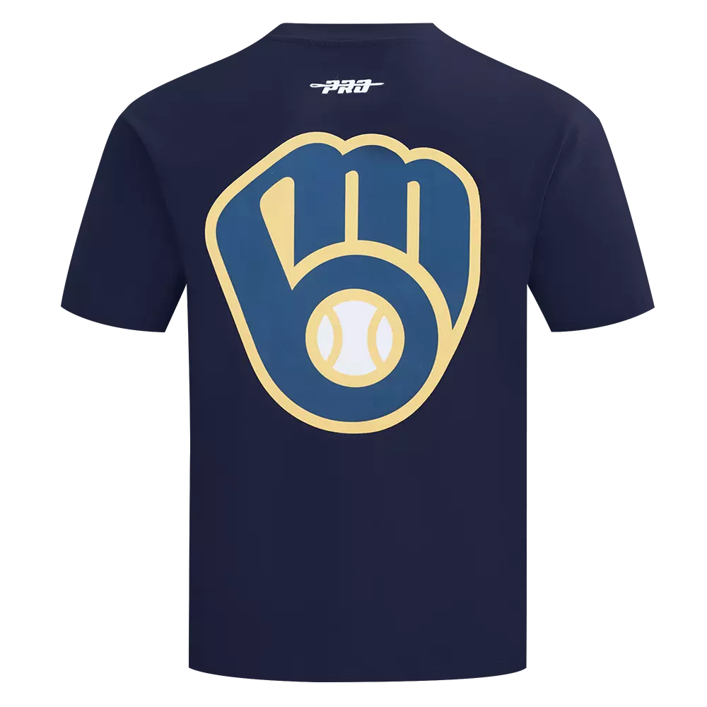 Pro Standard Milwaukee Brewers License Plate Short Sleeve Tee-Navy - NAVY