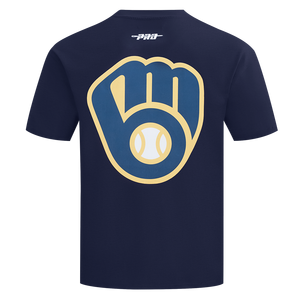 Pro Standard Milwaukee Brewers License Plate Short Sleeve Tee-Navy