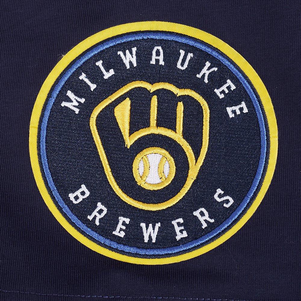 Pro Standard Milwaukee Brewers License Plate Short Sleeve Tee-Navy - NAVY Thumbnail View 6