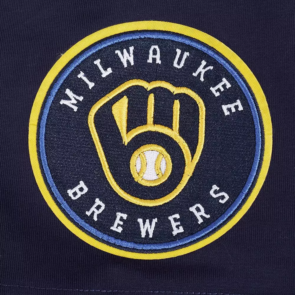 Pro Standard Milwaukee Brewers License Plate Short Sleeve Tee-Navy - NAVY