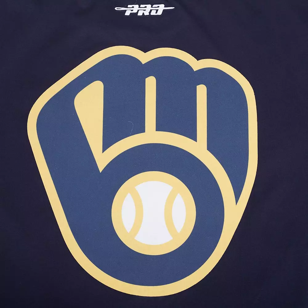 Pro Standard Milwaukee Brewers License Plate Short Sleeve Tee-Navy - NAVY
