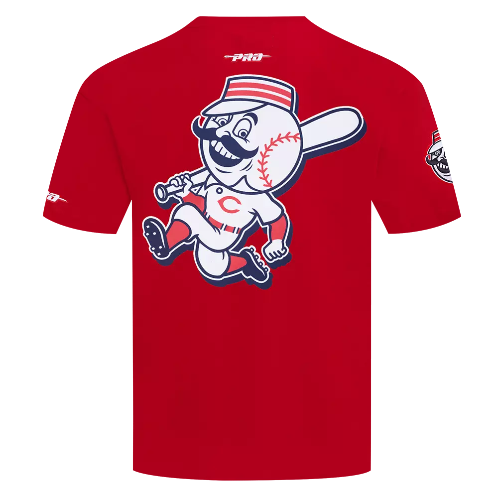 Pro Standard Men's Cincinnati Reds License Plate Short Sleeve Tee-Red - RED