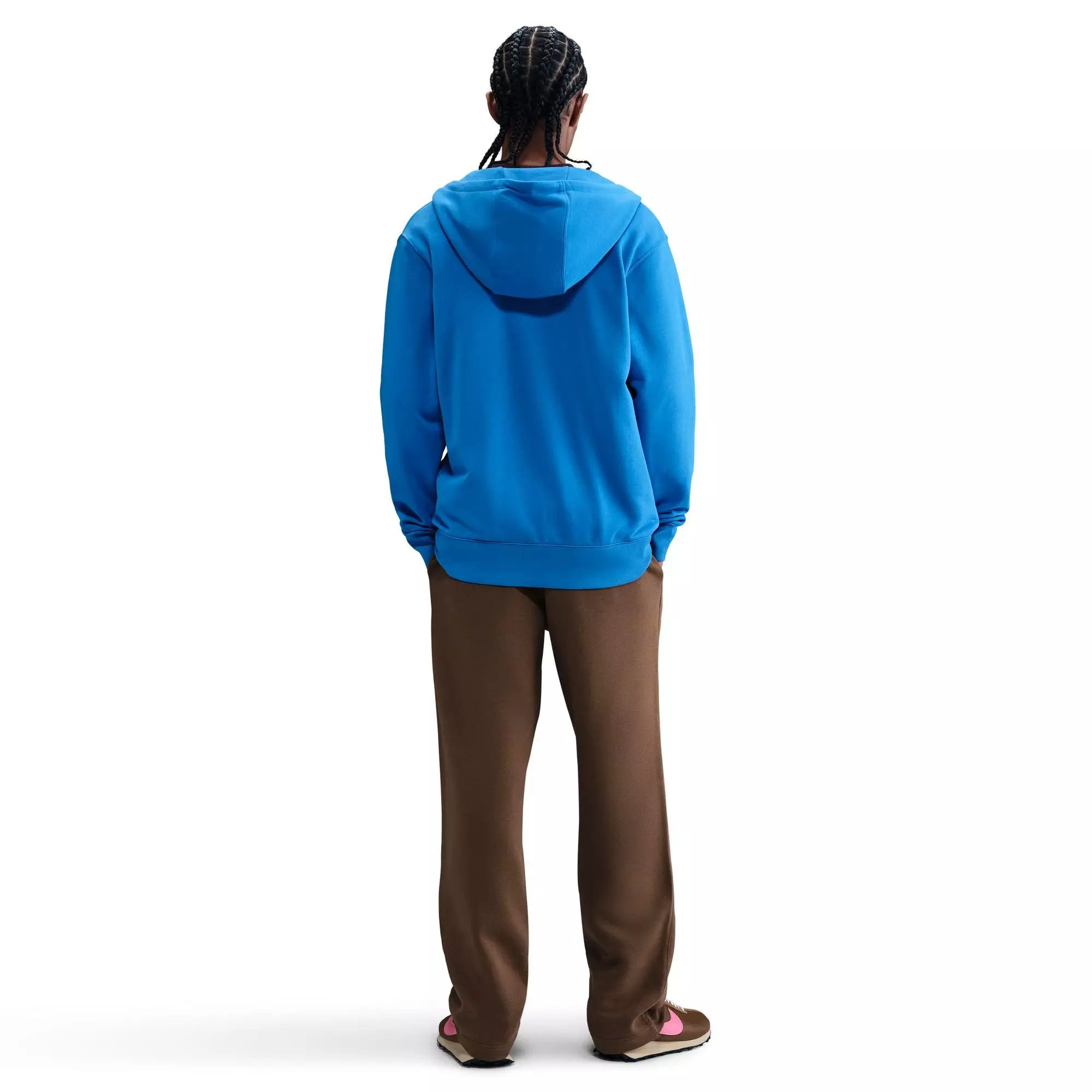 Nike Men's Club Open Hem Brushed Fleece Pants - Brown - BROWN