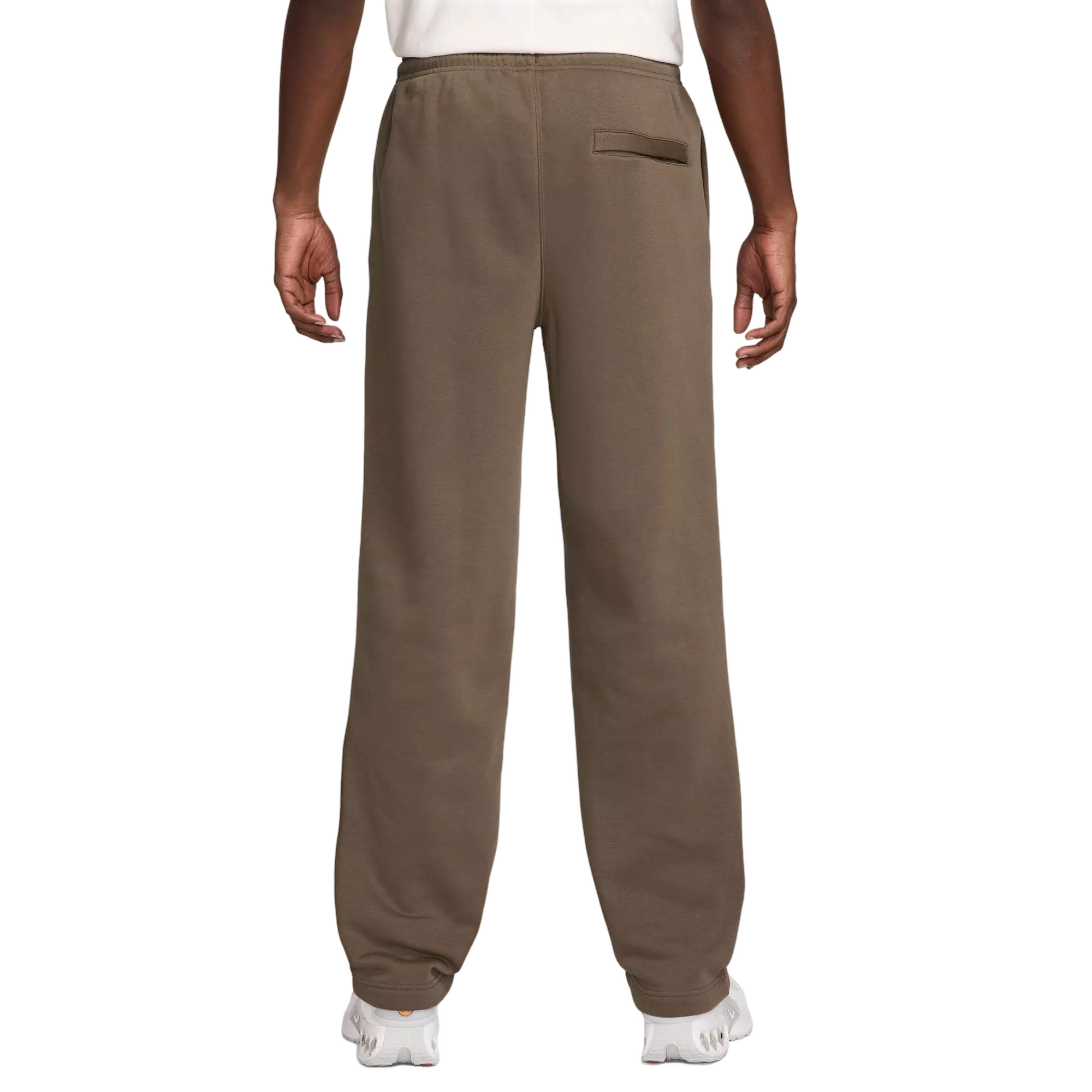 Nike Men's Club Open Hem Brushed Fleece Pants - BROWN