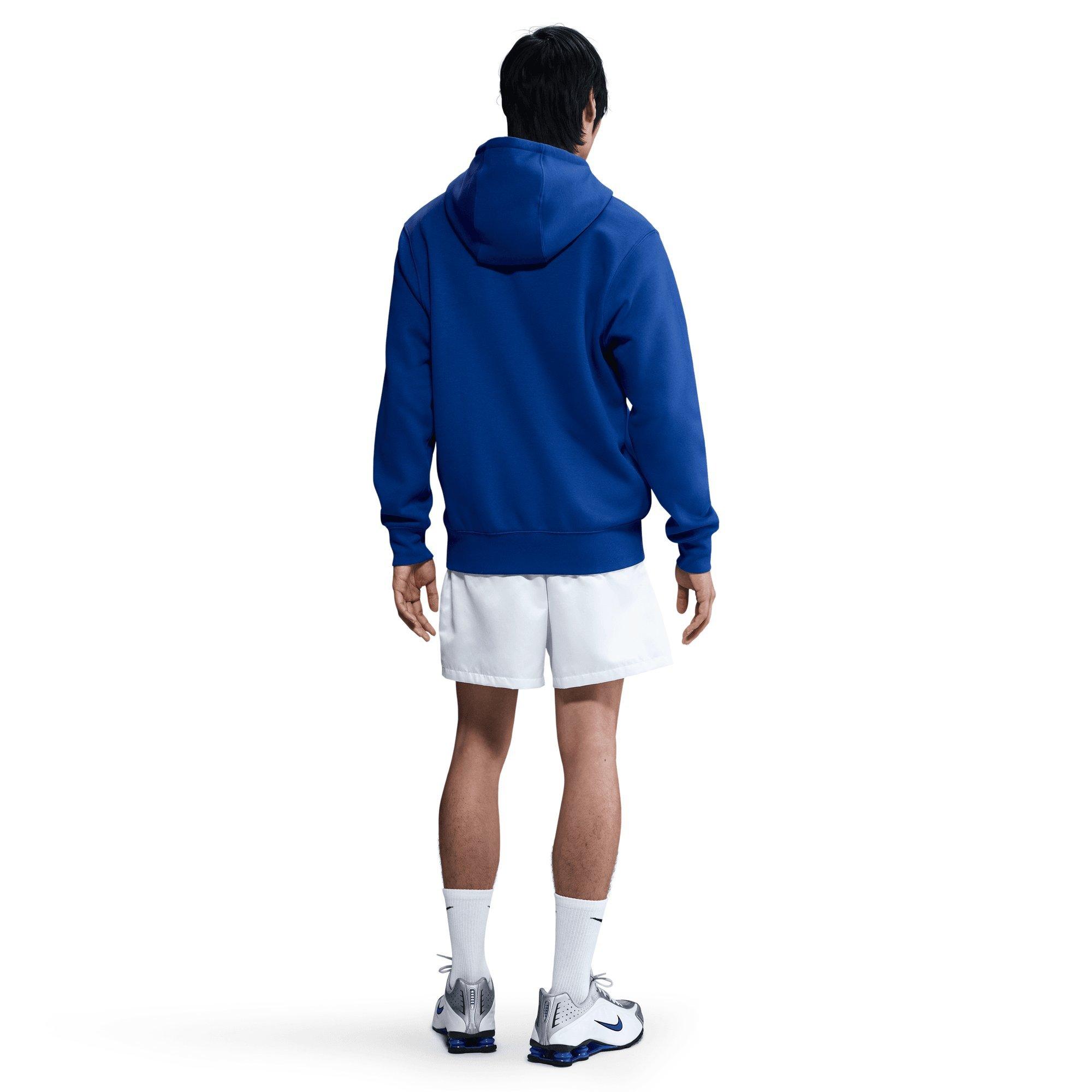 Nike Men's Club Pull-Over Fleece Hoodie - Royal - ROYAL Thumbnail View 2