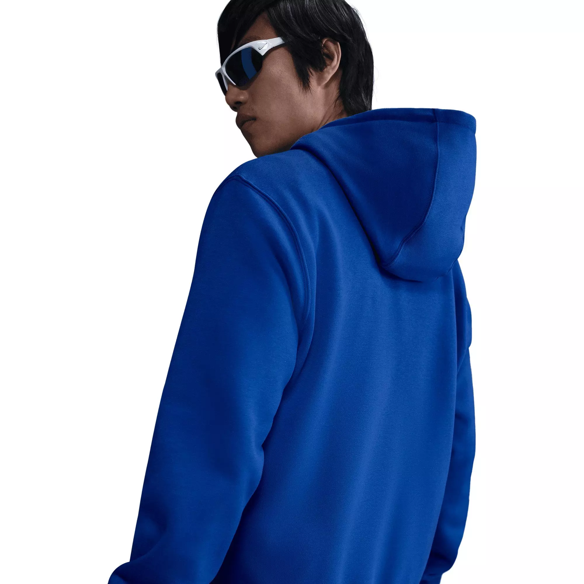 Nike Men's Club Pull-Over Fleece Hoodie-Royal - ROYAL
