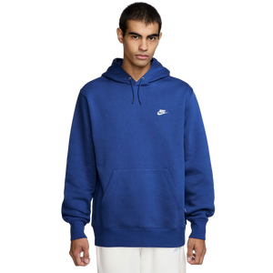 Nike Men's Club Pull-Over Fleece Hoodie-Royal