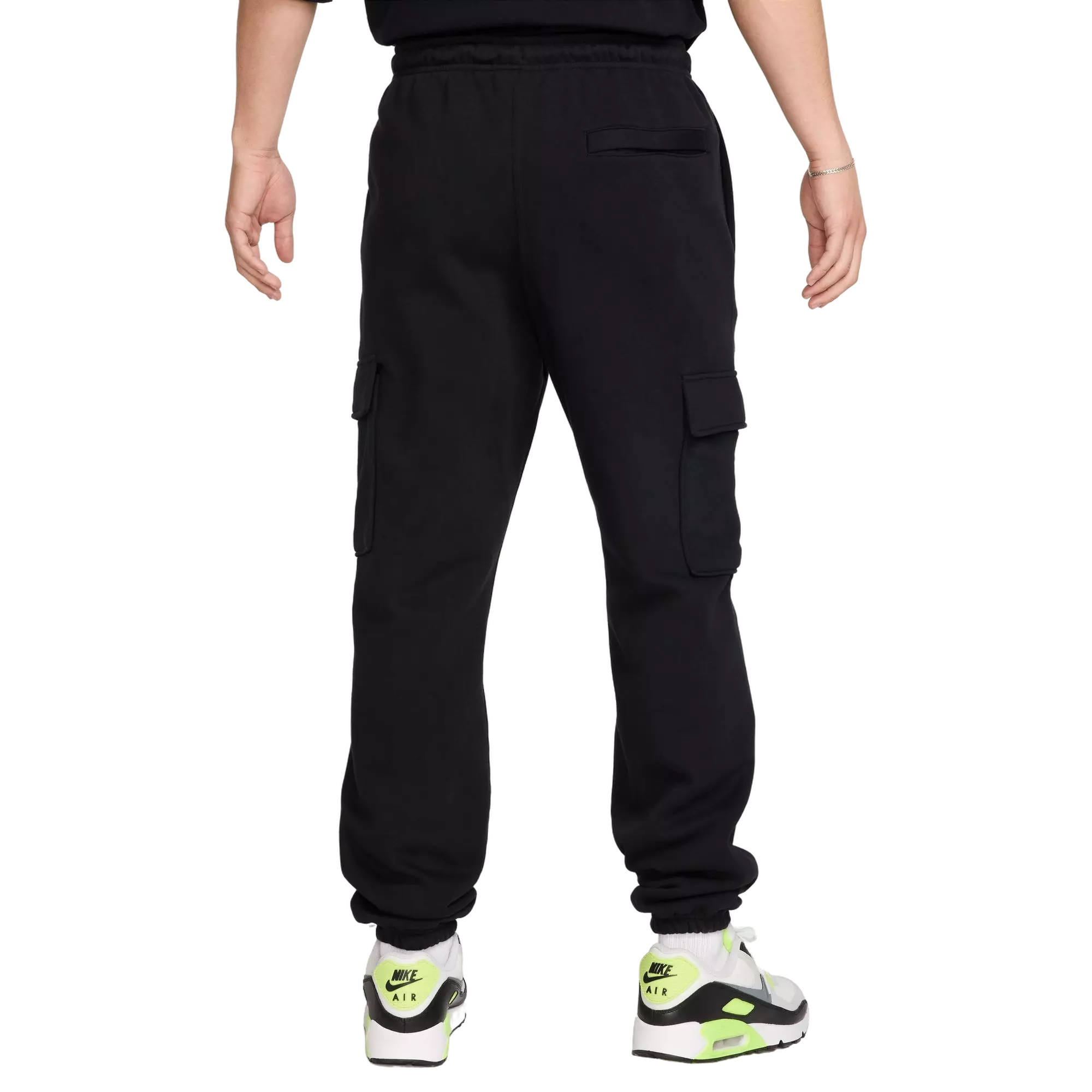 Nike Men's Club Fleece Cargo Pants - Black - BLACK