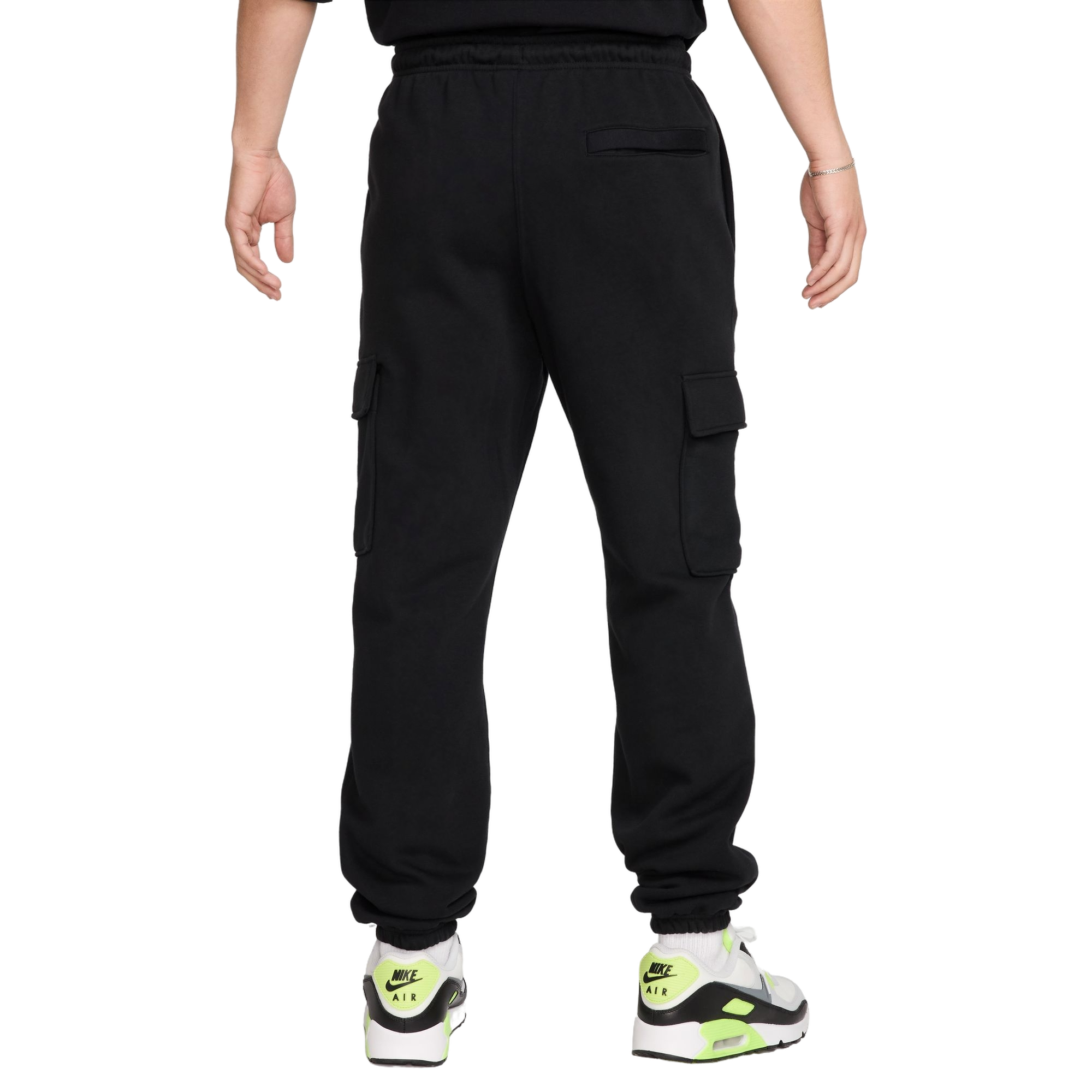 Nike Men's Club Fleece Cargo Pants - BLACK Thumbnail View 2