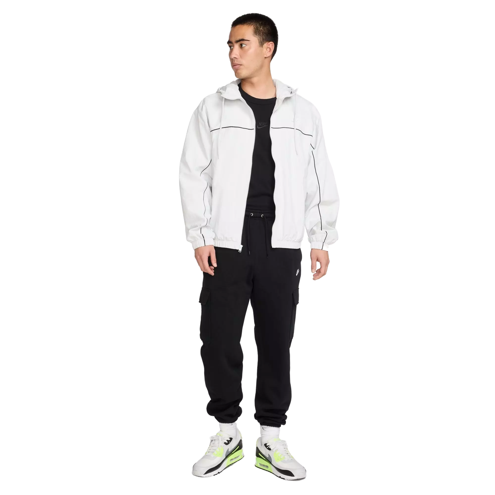 Nike Men's Club Fleece Cargo Pants - Black - BLACK