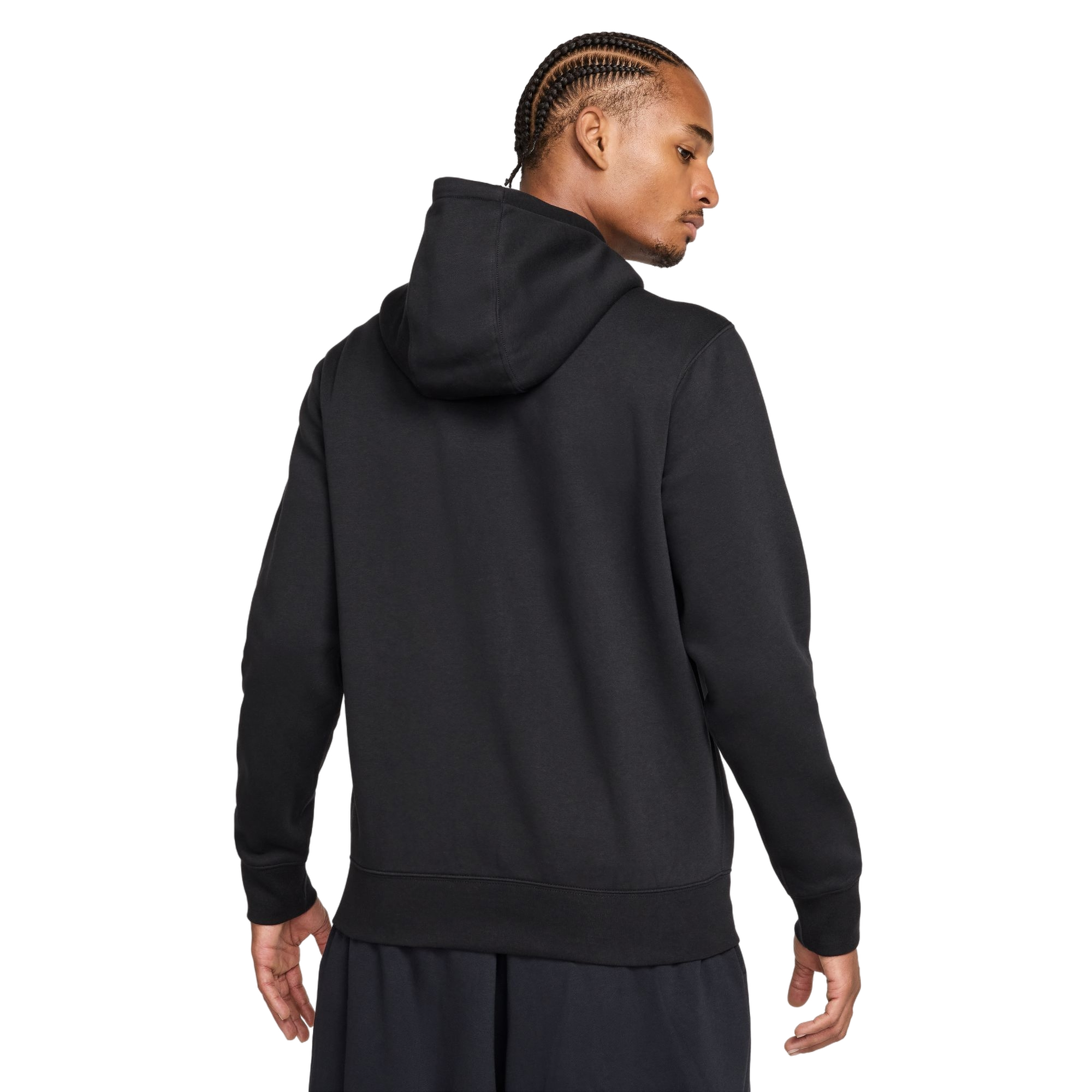 Nike Men's Club Full-Zip Fleece Jacket - BLACK Thumbnail View 2