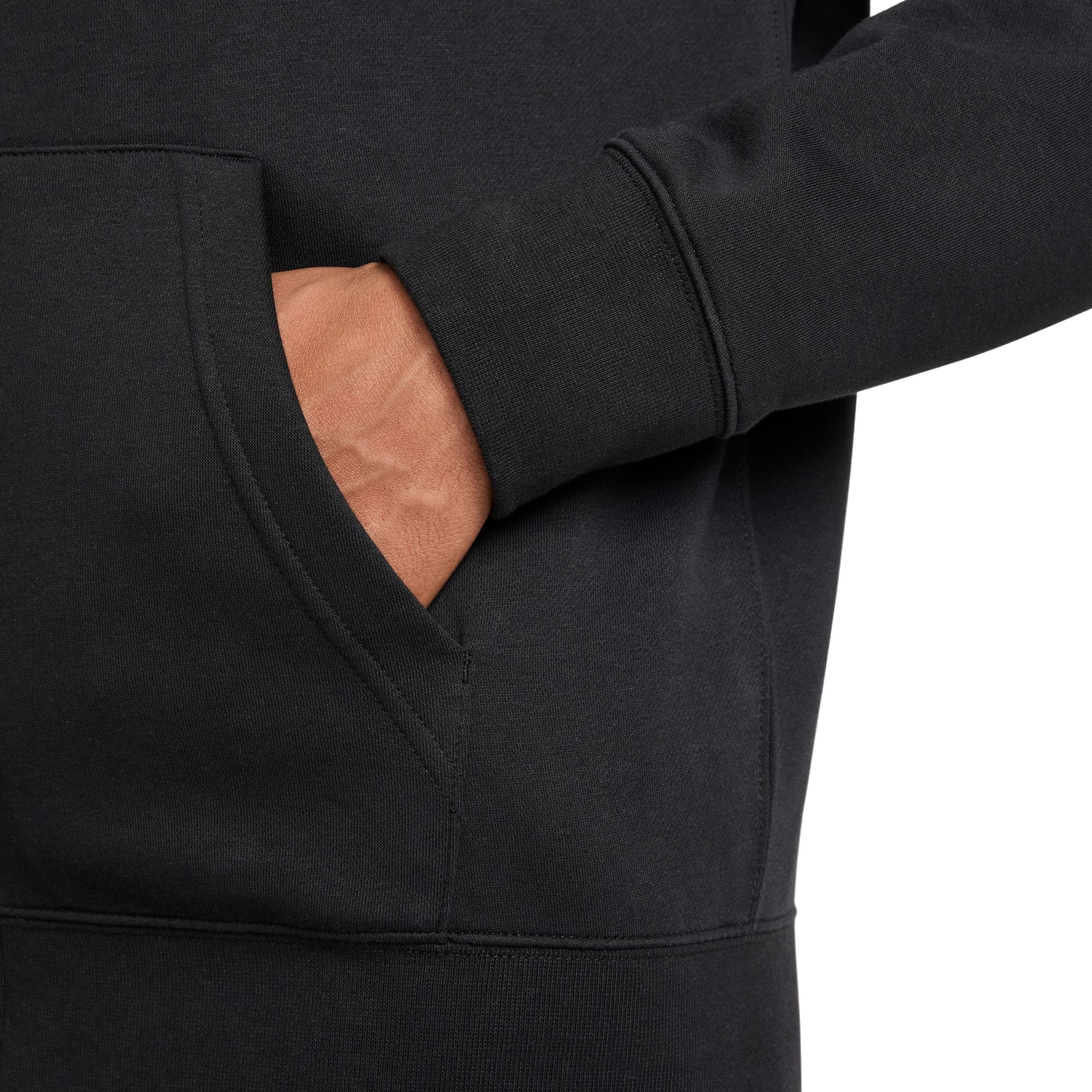 Nike Men's Club Fleece Jacket - BLACK Thumbnail View 5