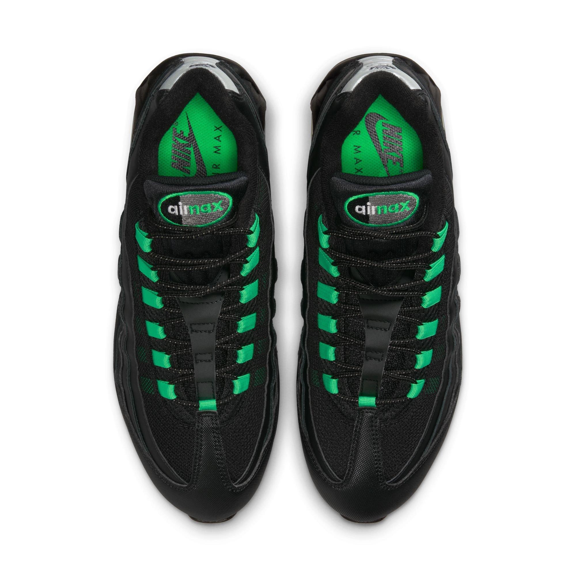Nike Air Max 95 Big Bubble "Black/Green Shock/Pearl Grey" Men's Shoe - BLACK/GREEN Thumbnail View 6