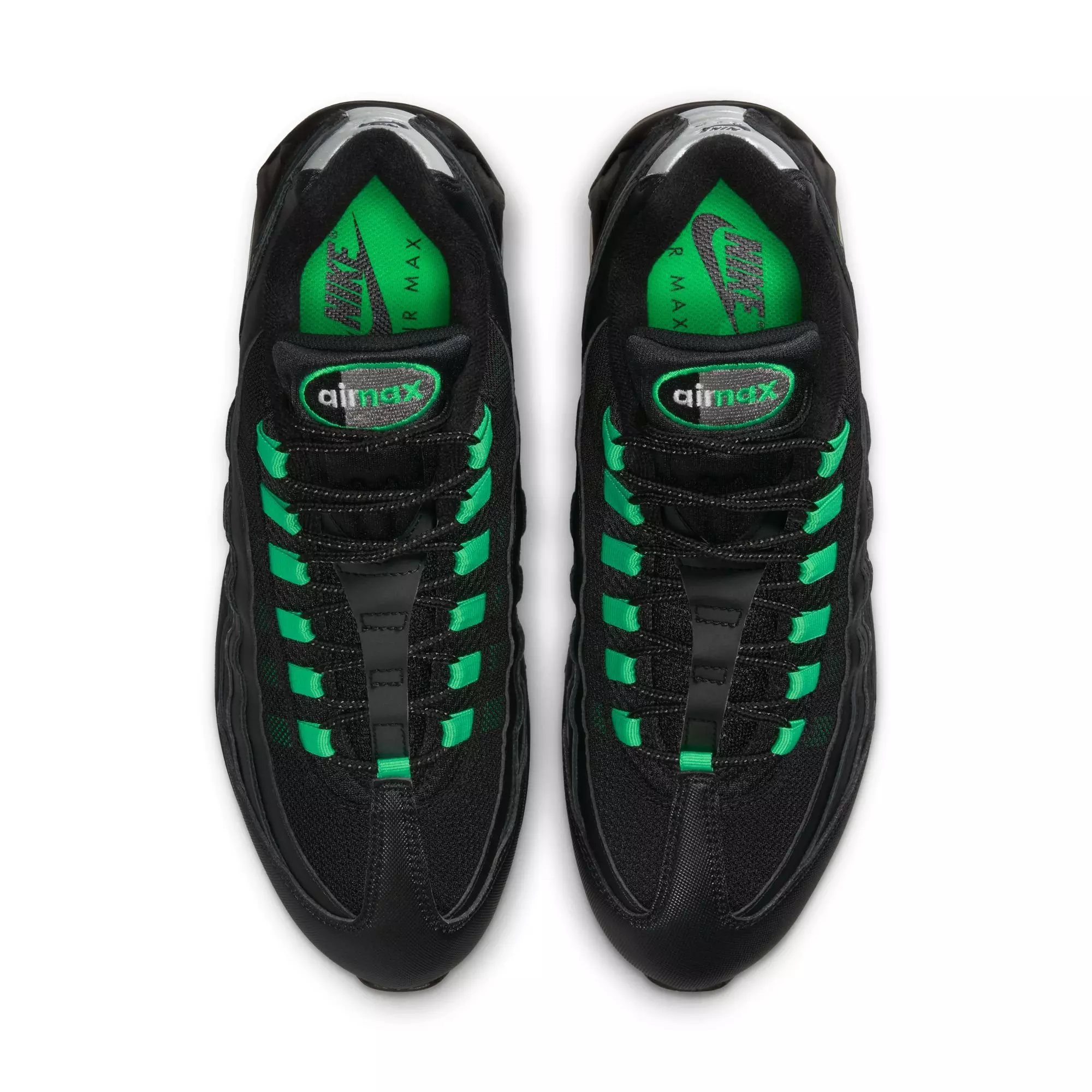 Nike Air Max 95 Big Bubble "Black/Green Shock/Pearl Grey" Men's Shoe - BLACK/GREEN