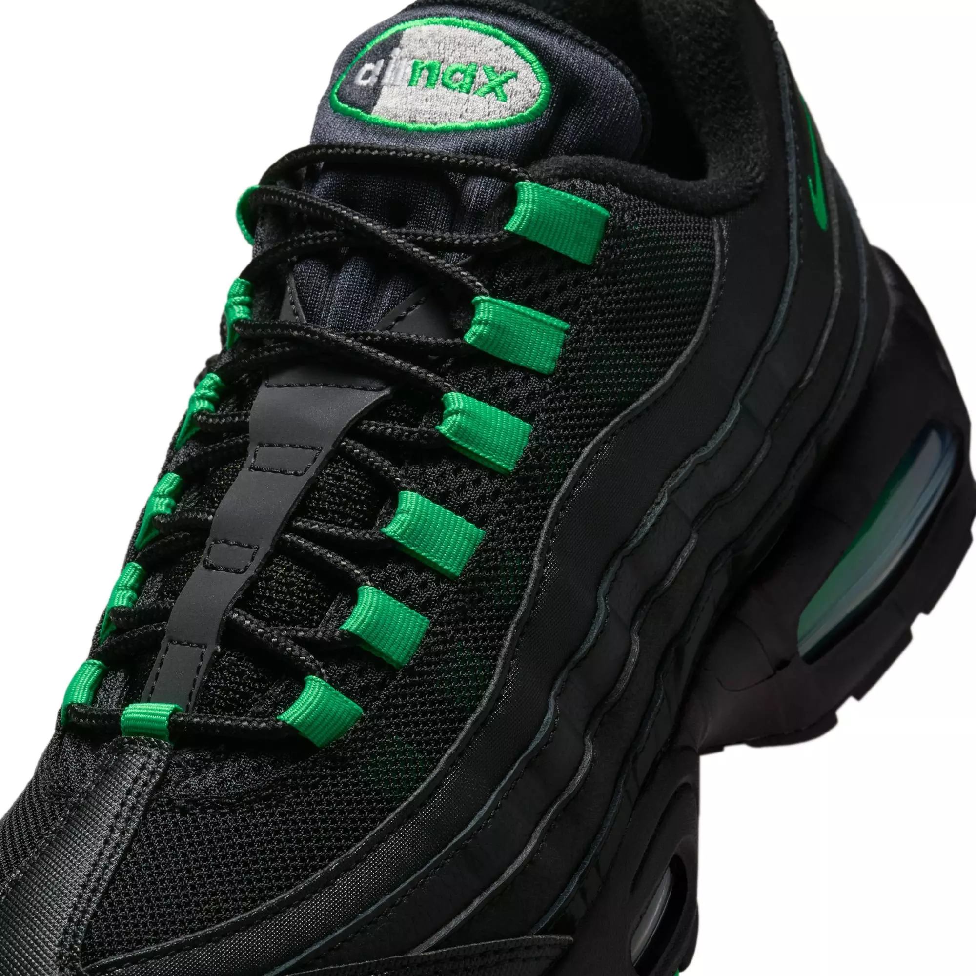 Nike Air Max 95 Big Bubble "Black/Green Shock/Pearl Grey" Men's Shoe - BLACK/GREEN