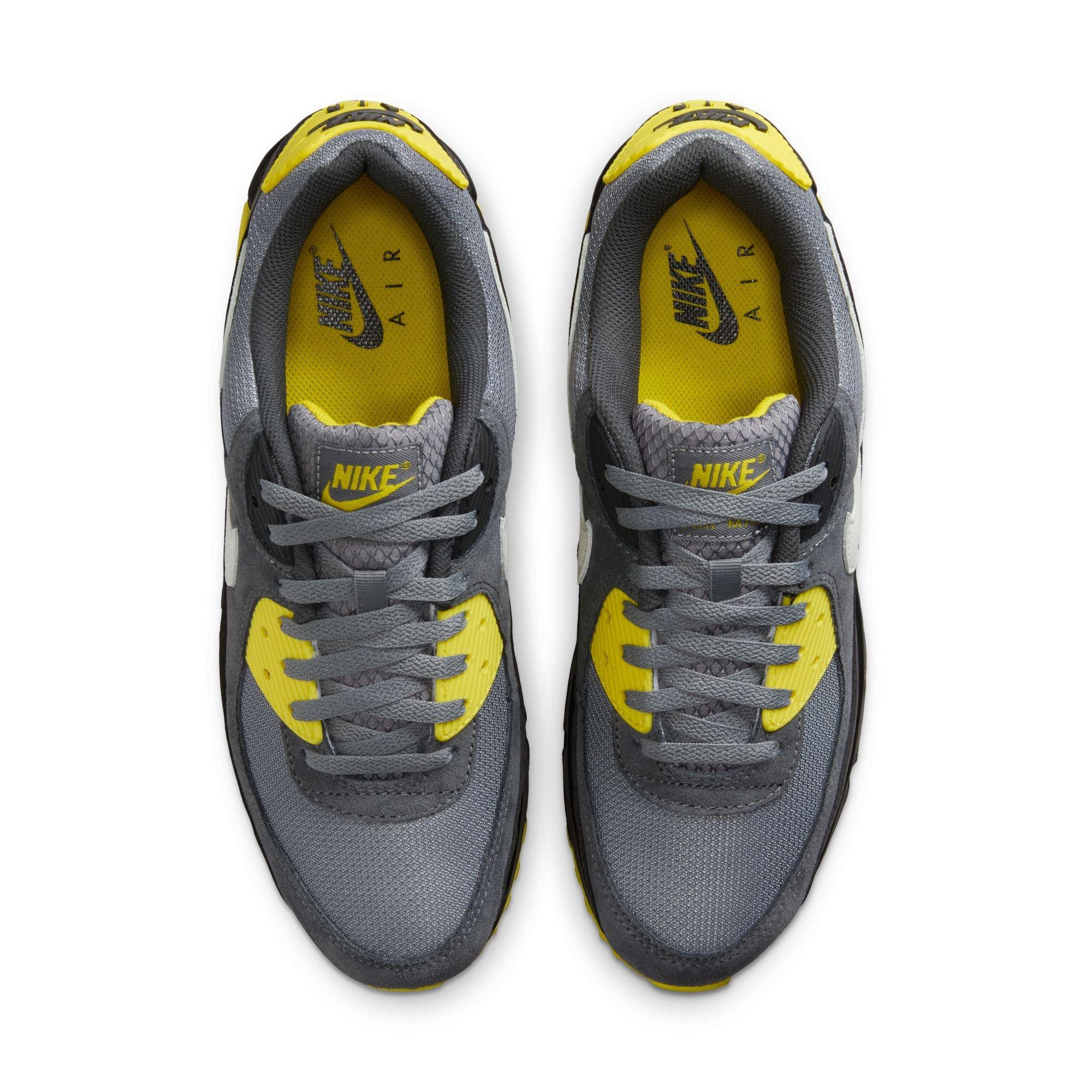Nike Air Max 90 "Smoke Grey/Light Silver/Lightening" Men's Shoe - GREY/YELLOW Thumbnail View 6