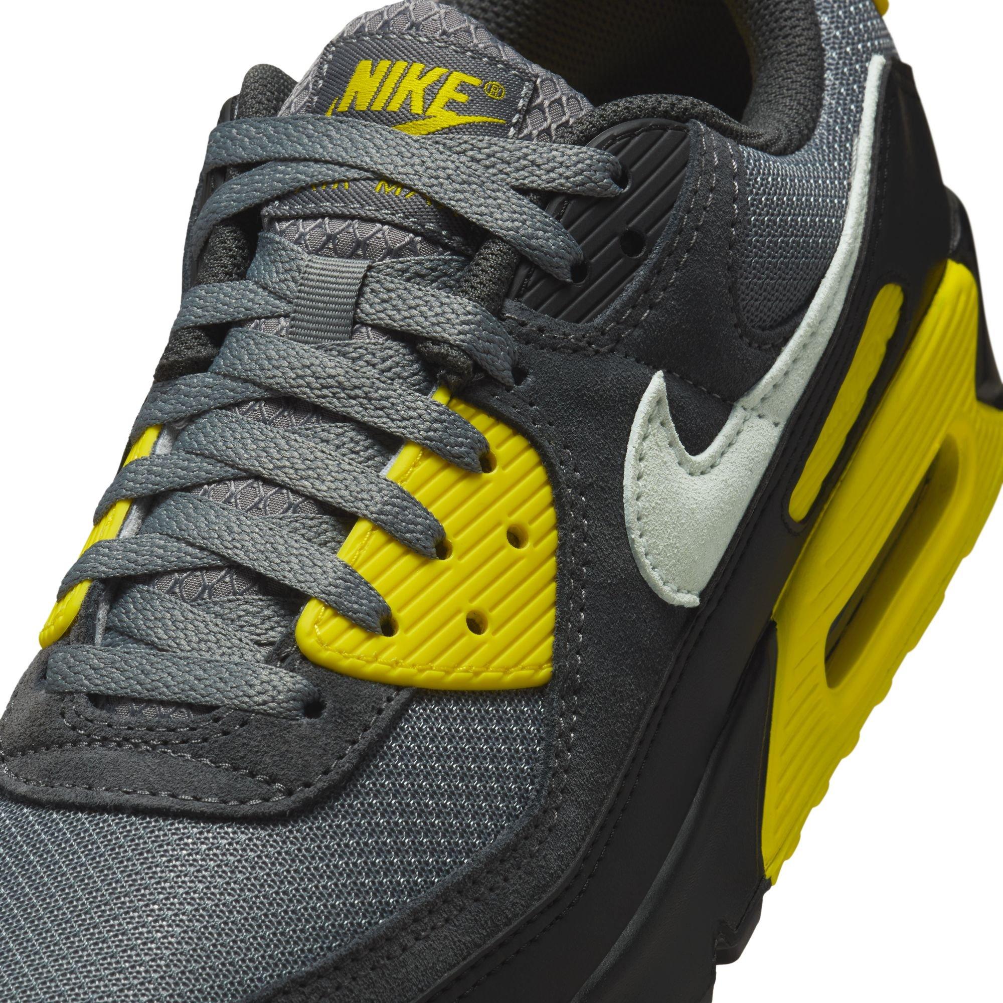 Nike Air Max 90 "Smoke Grey/Light Silver/Lightening" Men's Shoe - GREY/YELLOW Thumbnail View 9