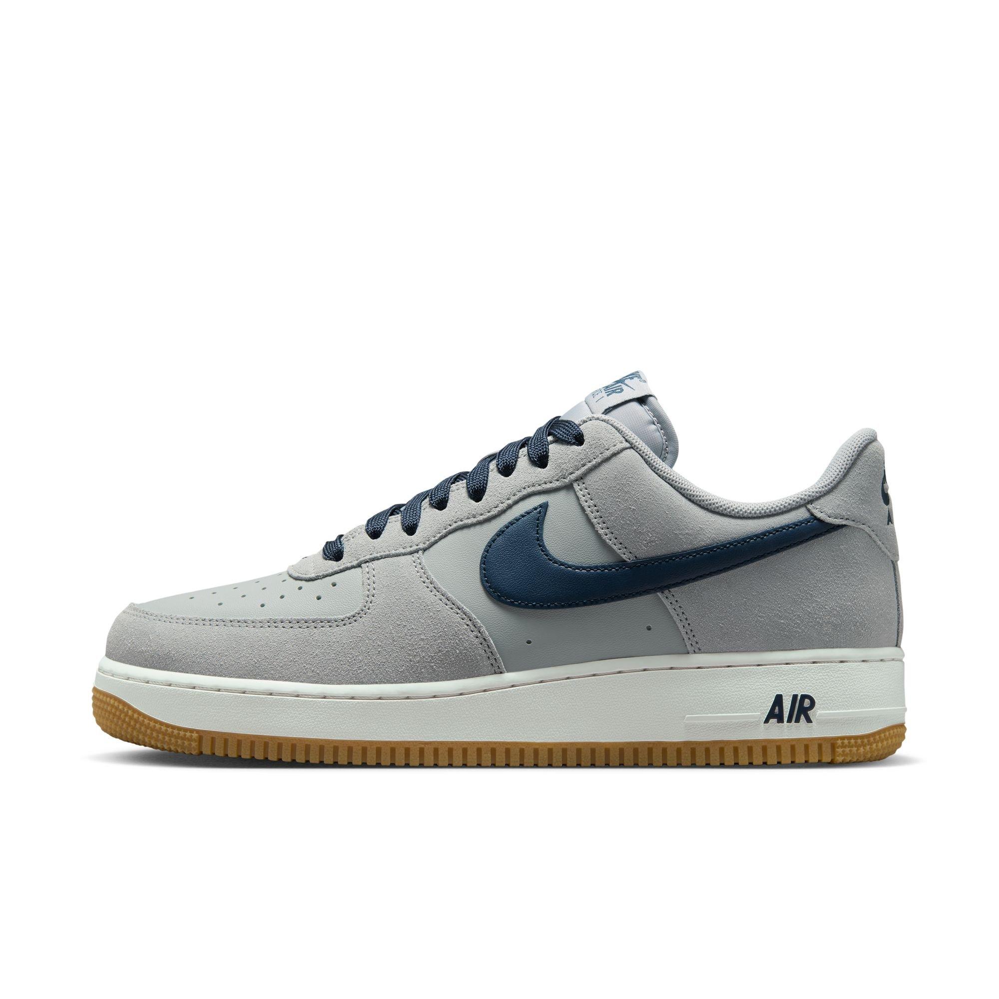 Nike Air Force 1 '07 LV8 "Lt Smoke Grey/Armory Navy" Men's Shoe - GREY/NAVY Thumbnail View 3