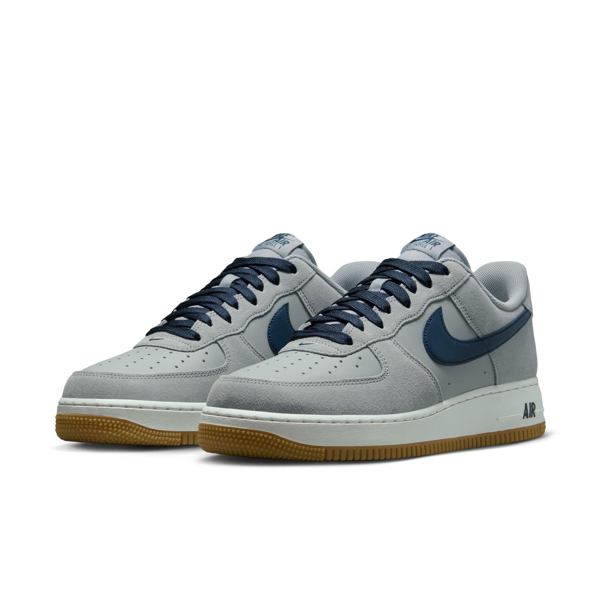 Nike Air Force 1 '07 LV8 "Lt Smoke Grey/Armory Navy" Men's Shoe - GREY/NAVY Thumbnail View 5