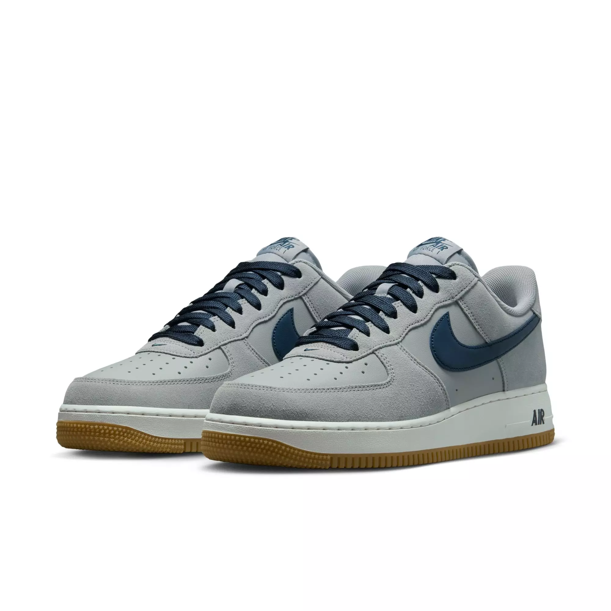 Nike Air Force 1 '07 LV8 "Lt Smoke Grey/Armory Navy" Men's Shoe - GREY/NAVY