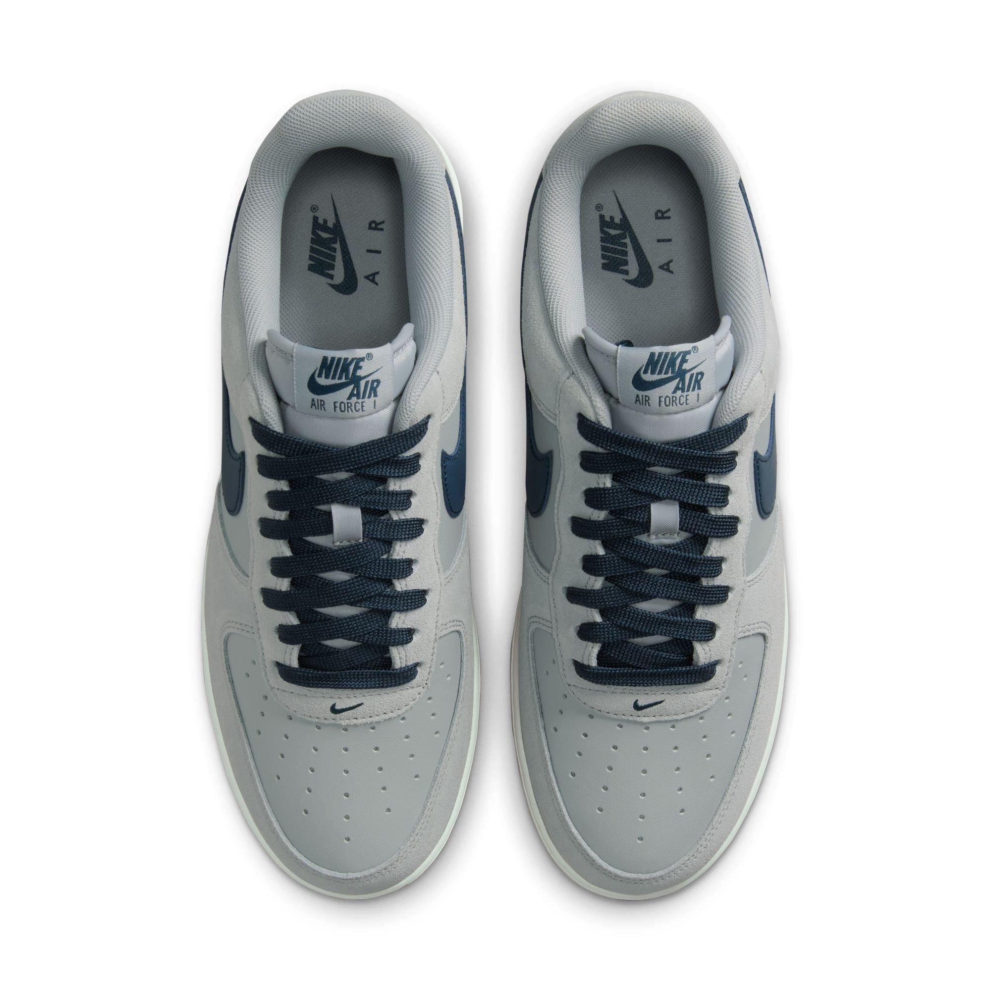Nike Air Force 1 '07 LV8 "Lt Smoke Grey/Armory Navy" Men's Shoe - GREY/NAVY Thumbnail View 6