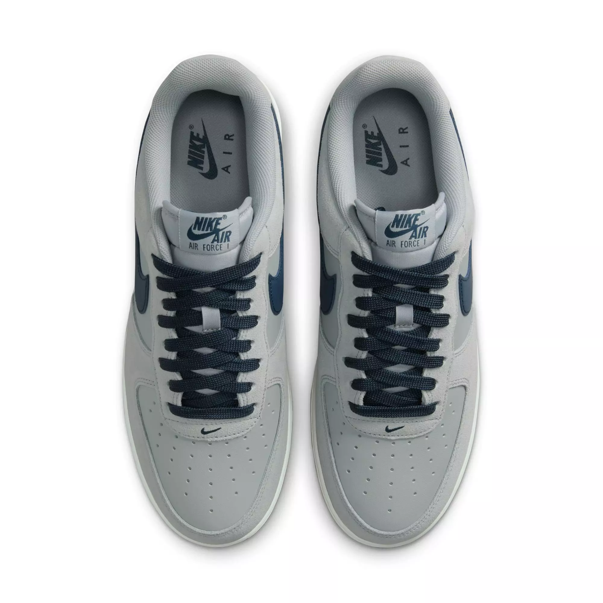 Nike Air Force 1 '07 LV8 "Lt Smoke Grey/Armory Navy" Men's Shoe - GREY/NAVY