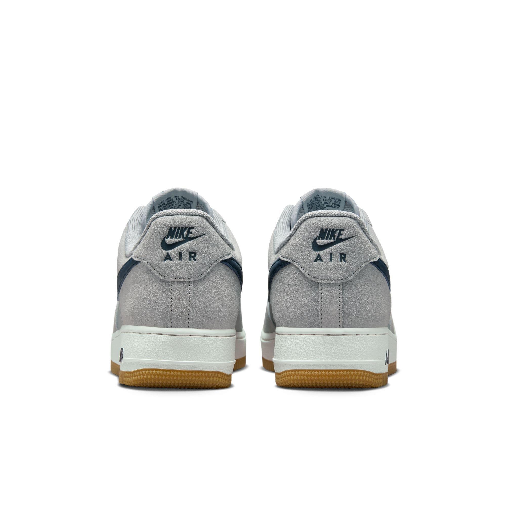 Nike Air Force 1 '07 LV8 "Lt Smoke Grey/Armory Navy" Men's Shoe - GREY/NAVY Thumbnail View 7