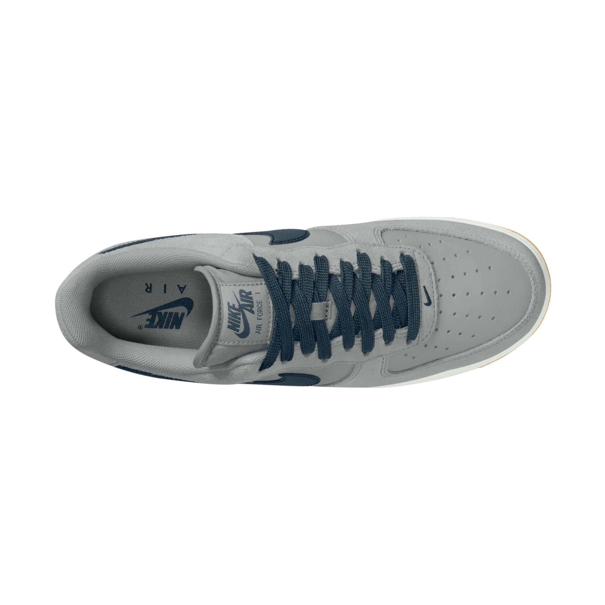 Nike Air Force 1 '07 LV8 "Lt Smoke Grey/Armory Navy" Men's Shoe - GREY/NAVY Thumbnail View 8