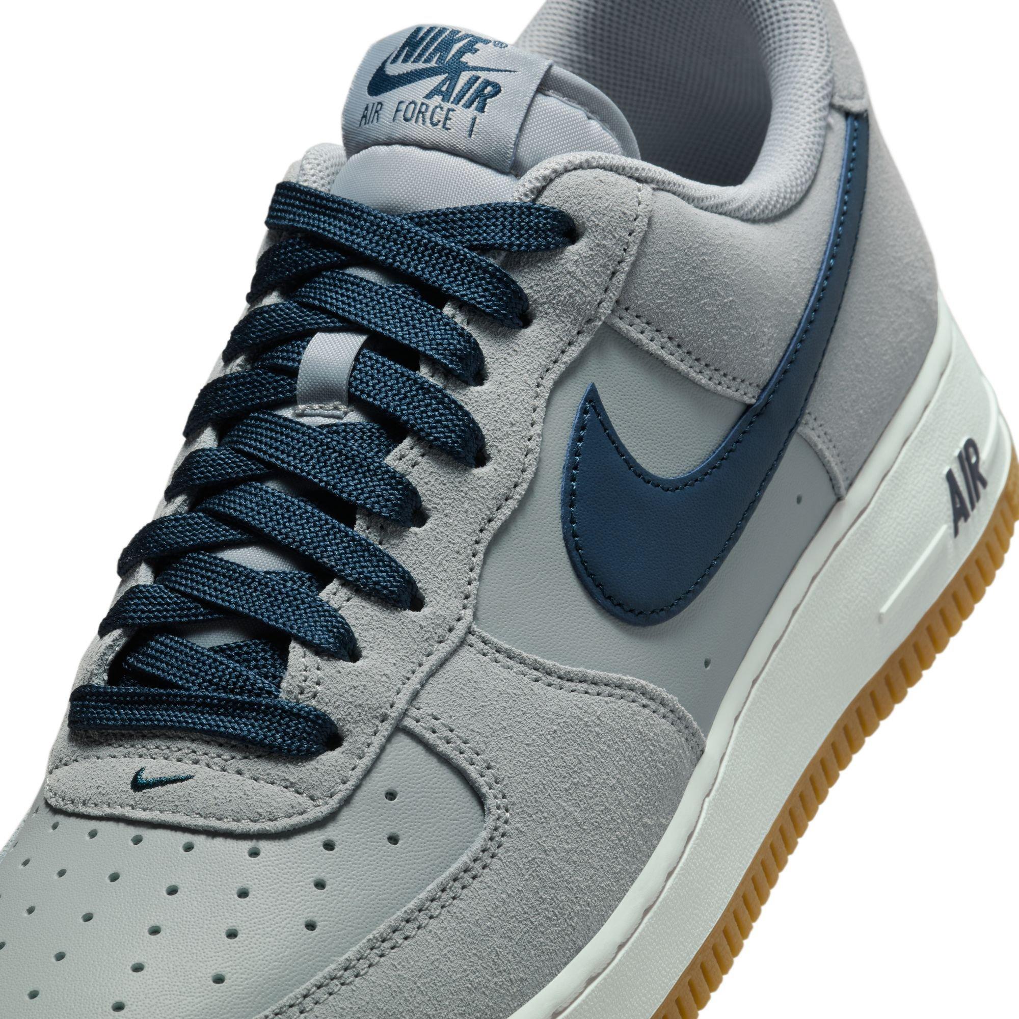 Nike Air Force 1 '07 LV8 "Lt Smoke Grey/Armory Navy" Men's Shoe - GREY/NAVY Thumbnail View 10
