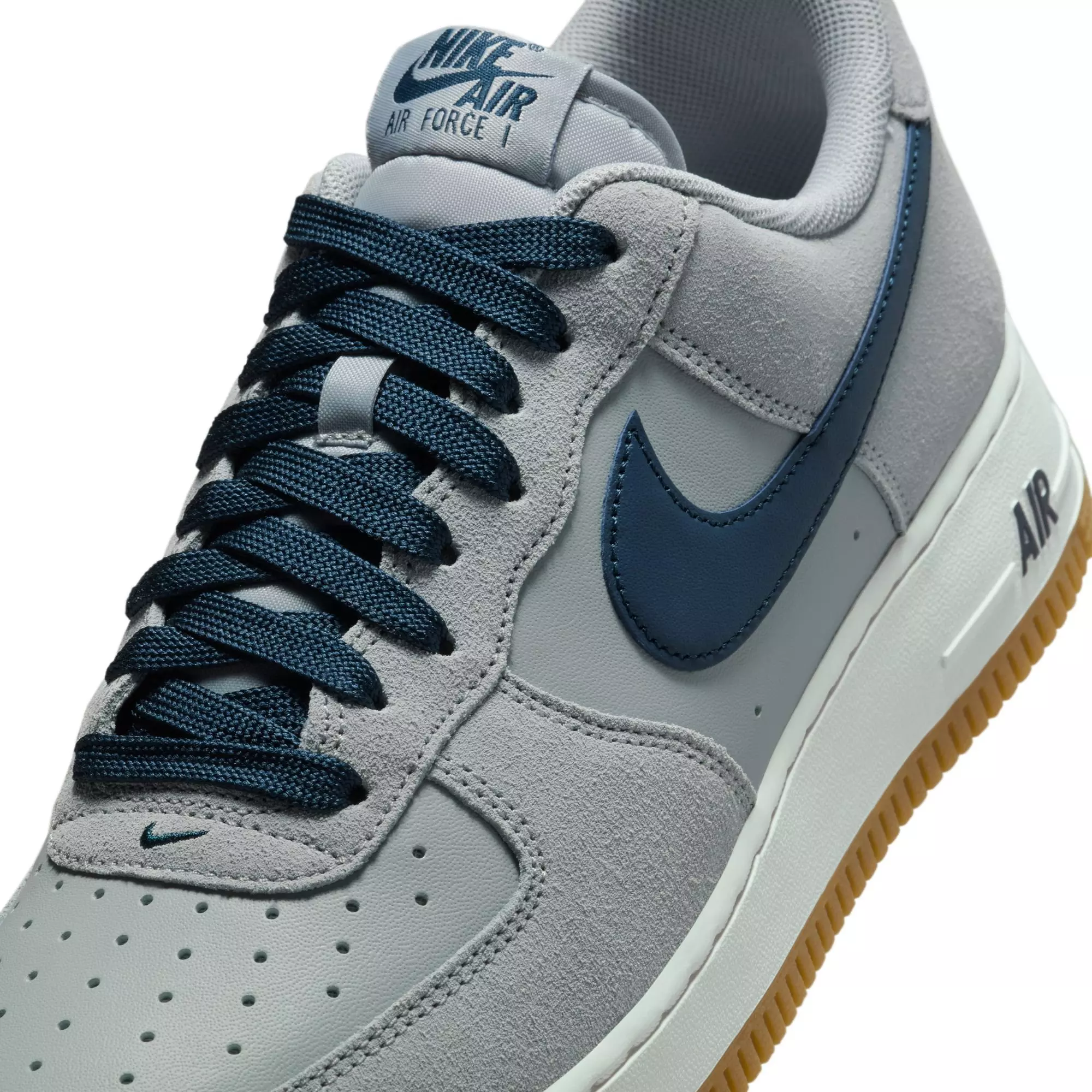 Nike Air Force 1 '07 LV8 "Lt Smoke Grey/Armory Navy" Men's Shoe - GREY/NAVY