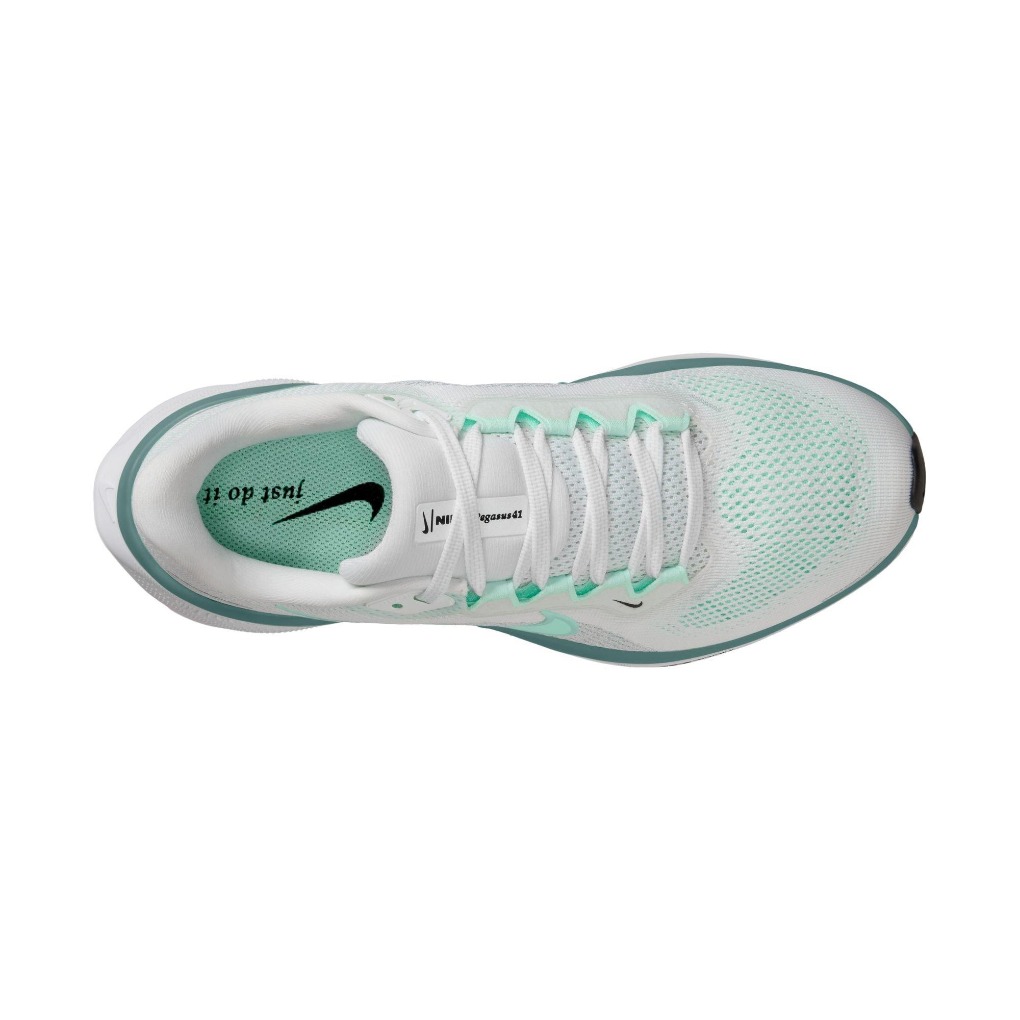 Nike Pegasus 41 "White/Mint Foam/Pure Platinum/Cannon" Women's Road Running Shoe - WHITE/MINT Thumbnail View 8