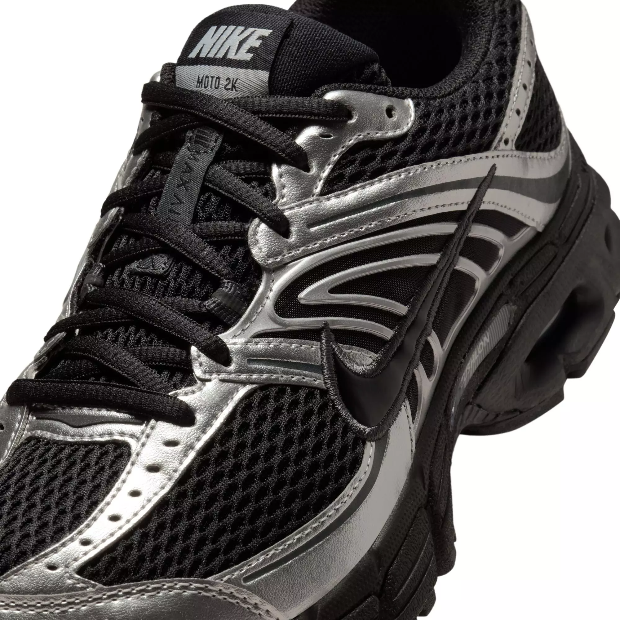 Nike Air Max Moto 2K "Black/Metallic Silver/Anthracite" Women's Shoe - BLACK/SILVER