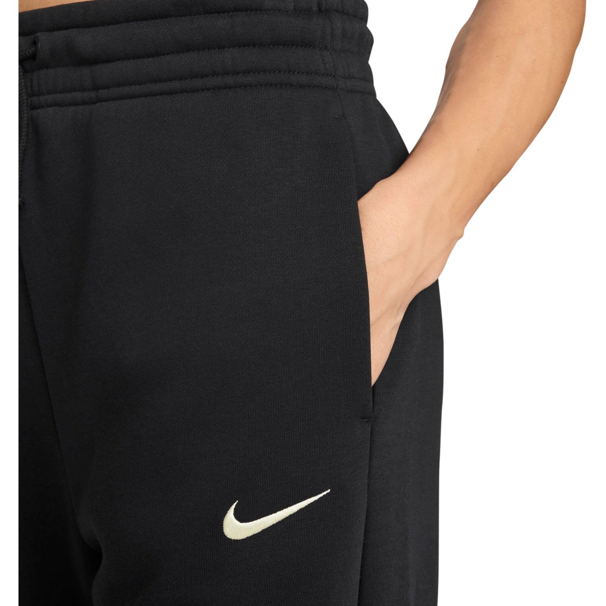 Nike Women's Sportswear Phoenix Fleece High-Waisted Pants-Black - BLACK Thumbnail View 5
