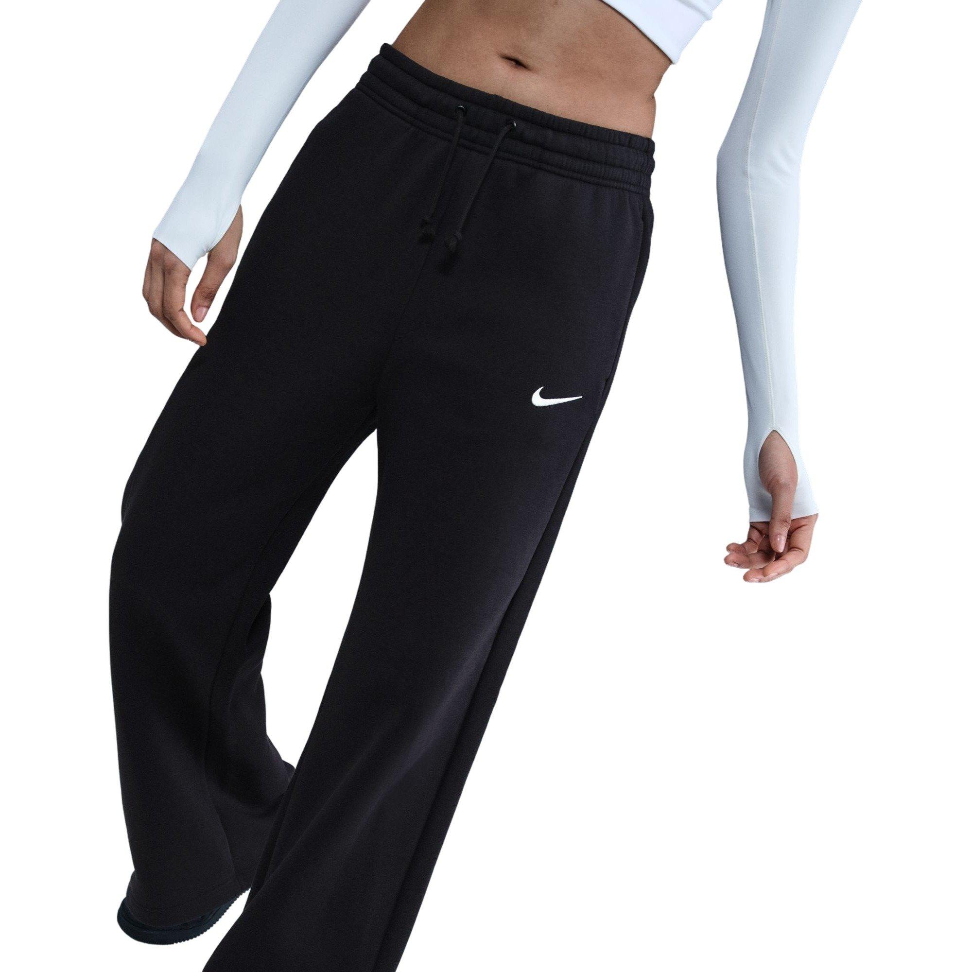 Nike Women's Sportswear Phoenix Fleece High-Waisted Pants-Black - BLACK Thumbnail View 6