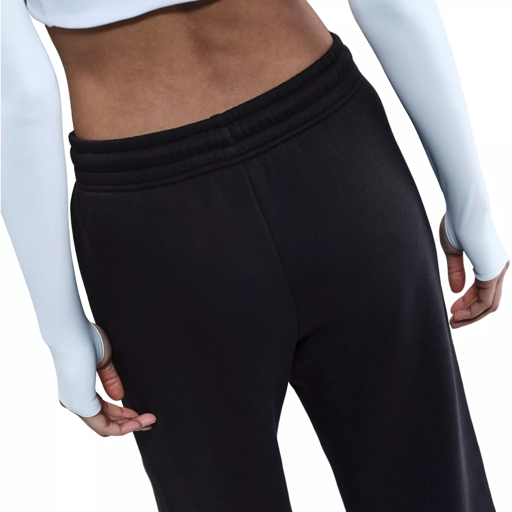 Nike Women's Sportswear Phoenix Fleece High-Waisted Pants-Black - BLACK