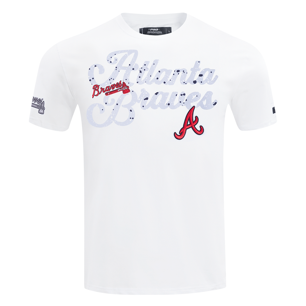 Pro Standard Atlanta Braves White Cement Short Sleeve Tee-White - WHITE Thumbnail View 1