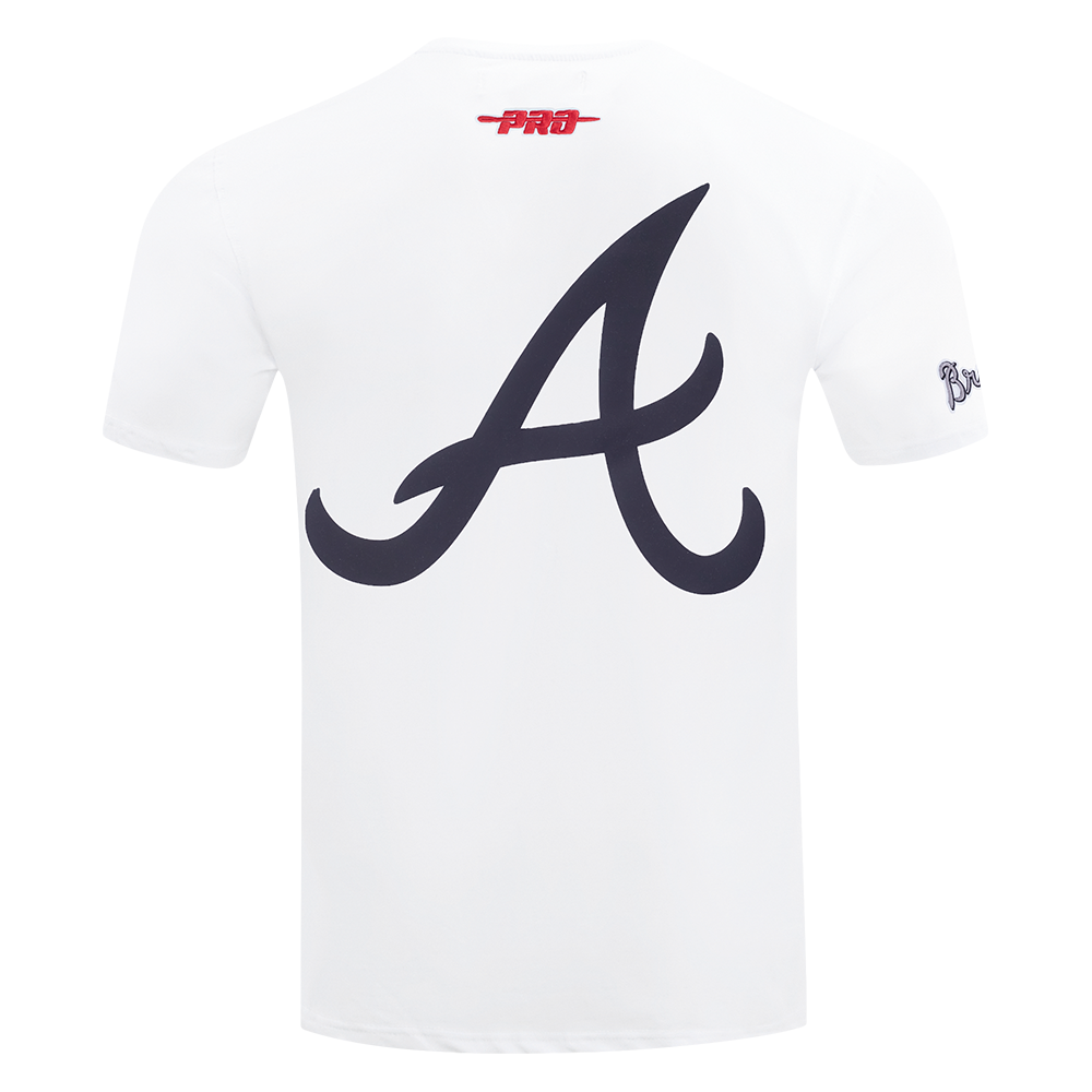 Pro Standard Atlanta Braves White Cement Short Sleeve Tee-White - WHITE Thumbnail View 2