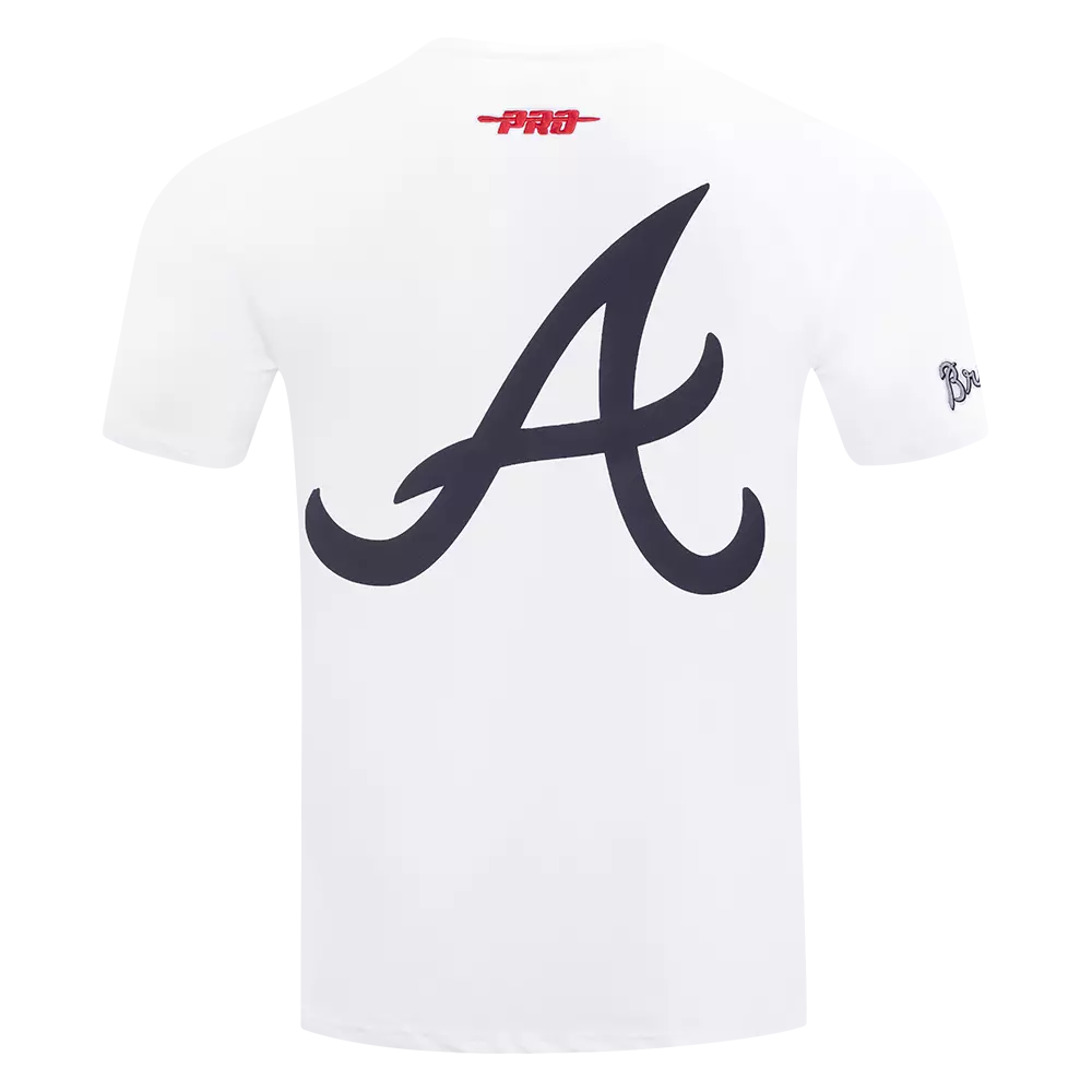 Pro Standard Atlanta Braves White Cement Short Sleeve Tee-White - WHITE