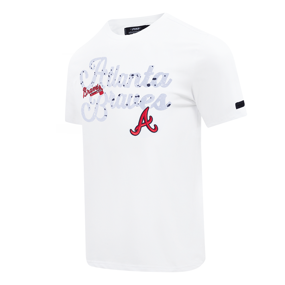 Pro Standard Atlanta Braves White Cement Short Sleeve Tee-White - WHITE Thumbnail View 3