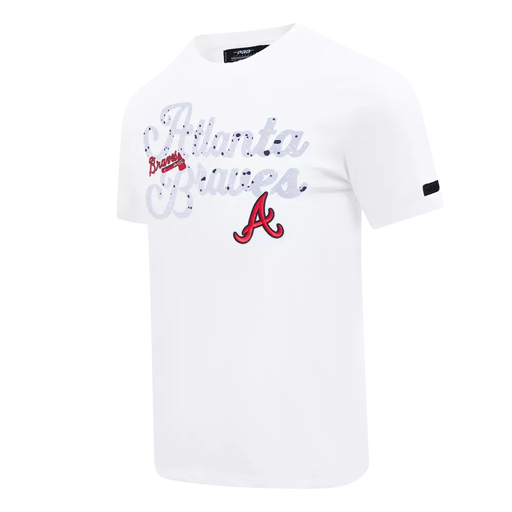 Pro Standard Atlanta Braves White Cement Short Sleeve Tee-White - WHITE