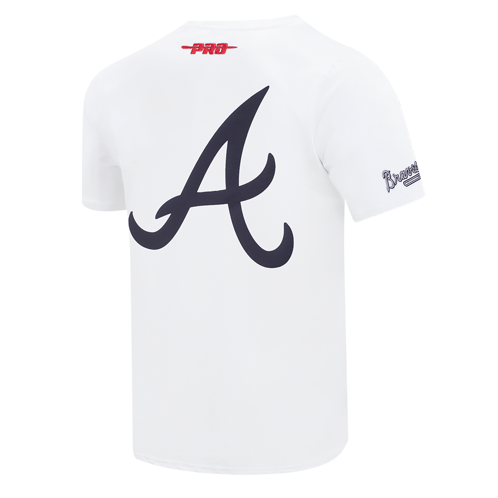 Pro Standard Atlanta Braves White Cement Short Sleeve Tee-White - WHITE Thumbnail View 4