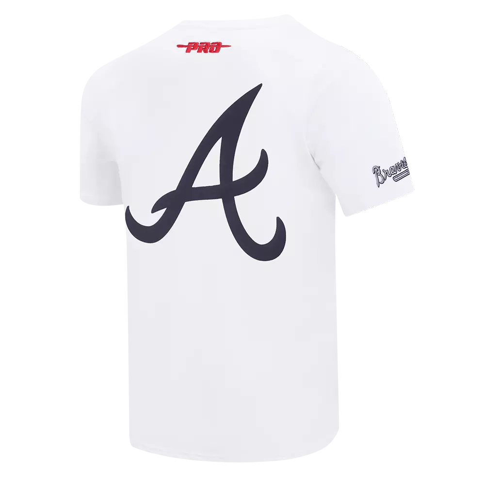 Pro Standard Atlanta Braves White Cement Short Sleeve Tee-White - WHITE