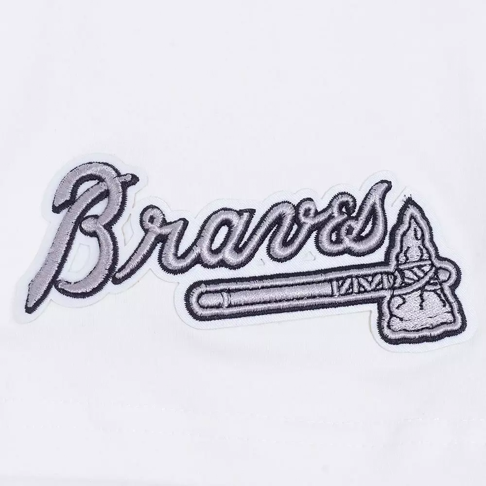 Pro Standard Atlanta Braves White Cement Short Sleeve Tee-White - WHITE