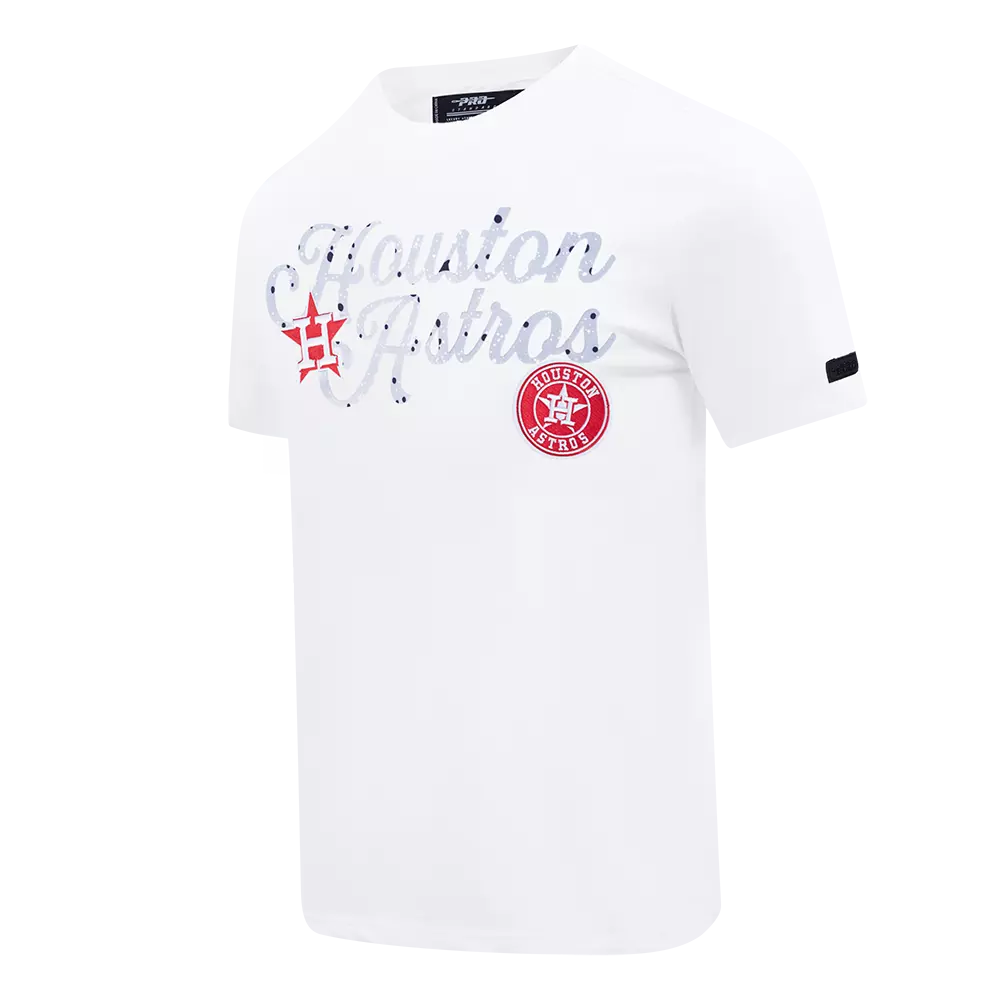 Pro Standard Houston Astros White Cement Short Sleeve Tee-White - WHITE