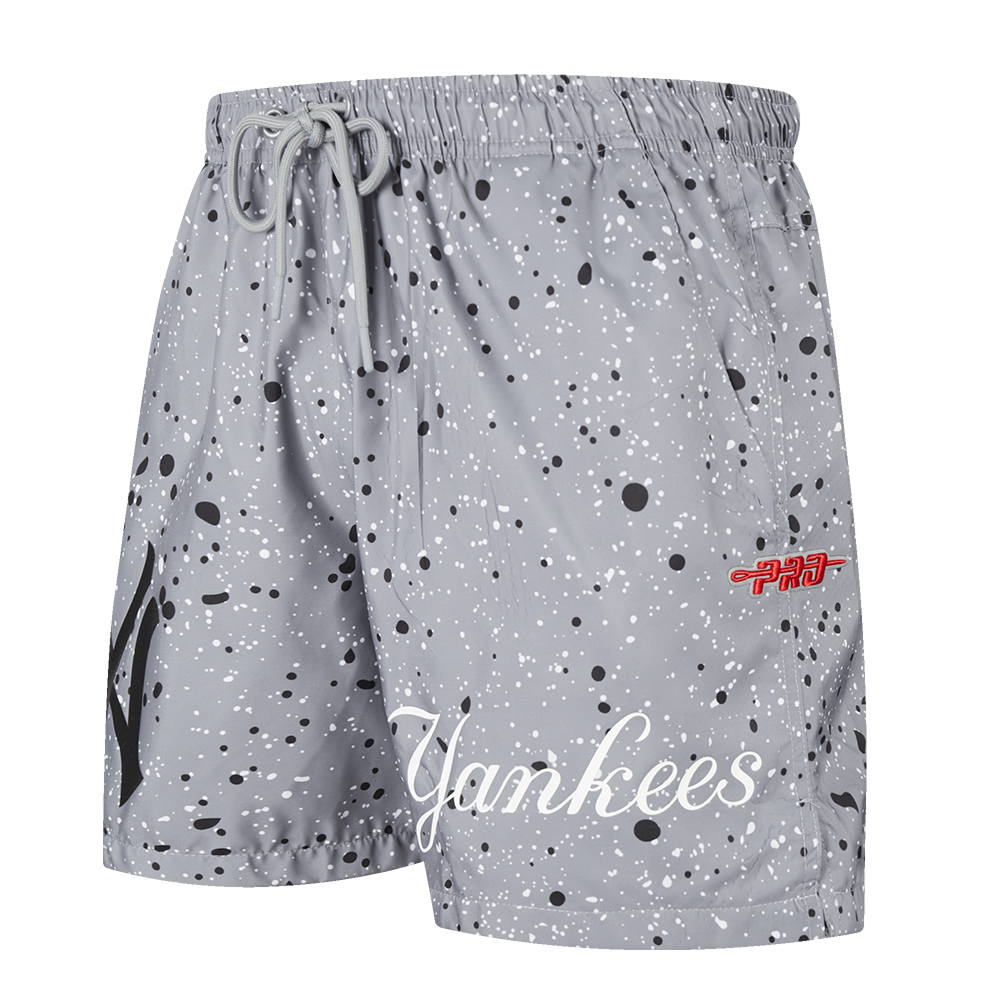 Pro Standard New York Yankees White Cement Shorts-Grey - GREY Thumbnail View 3